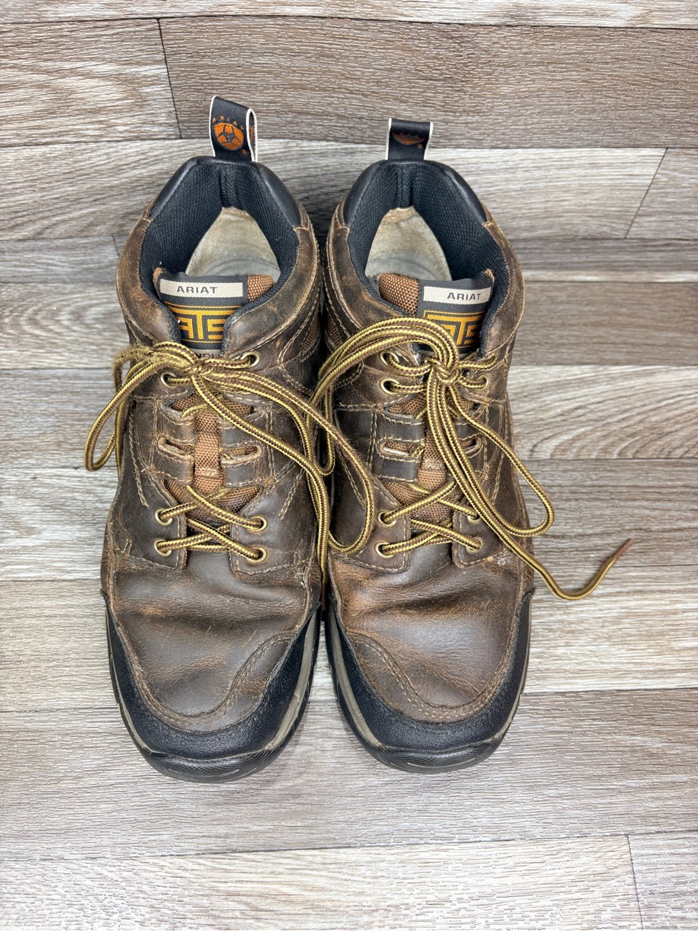 Arita Men’s Terrain Boots Soft Toe in Distressed Brown Padded Collar Sz 9D - Picture 4 of 14